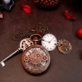 Purple Pocket Watch Steampunk Style