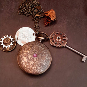 Purple Pocket Watch Steampunk Style