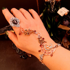 slave bracelet hand chain swarovski crystals