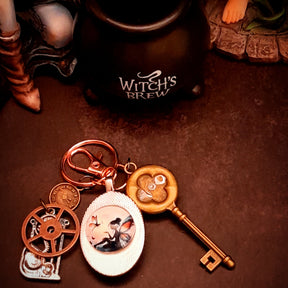 purse charm key chain charm zipper pull moon fairy magical accessories