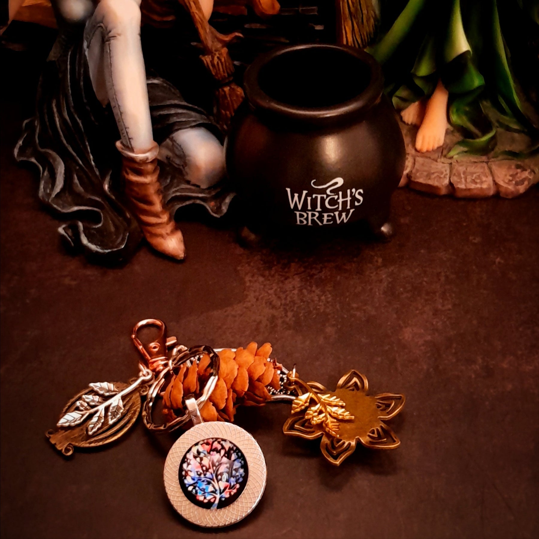 purse charm key chain zipper pull owl magical fantasy