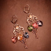 swarovski crystal hearts earrings dangle