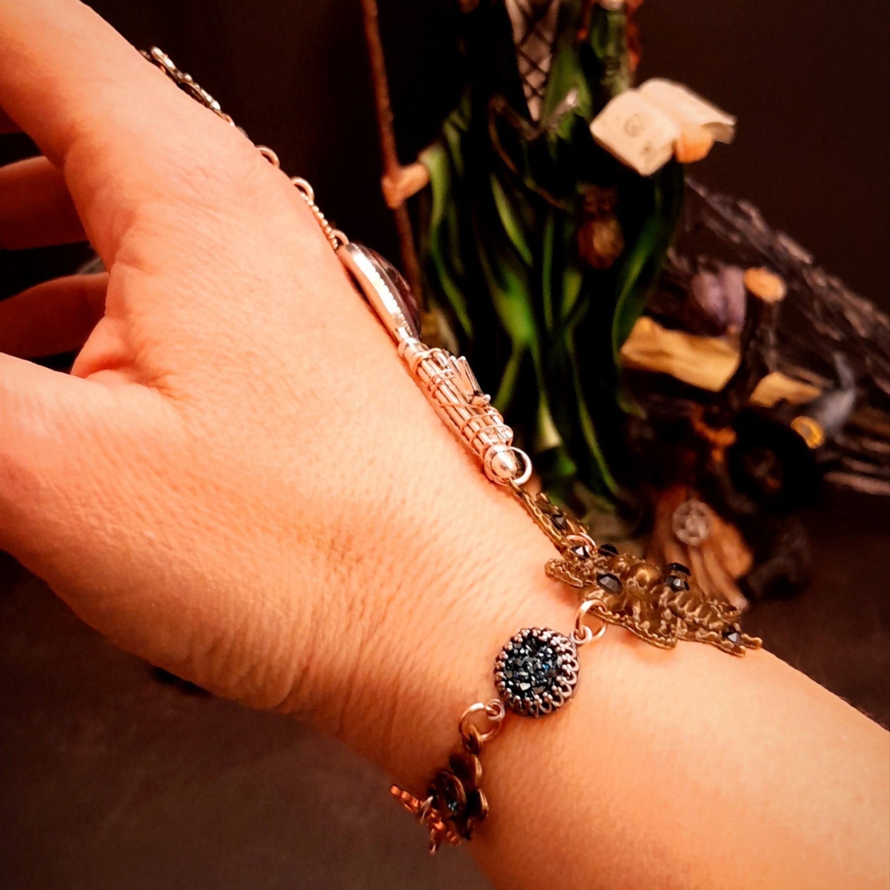 slave bracelet druzy crystals