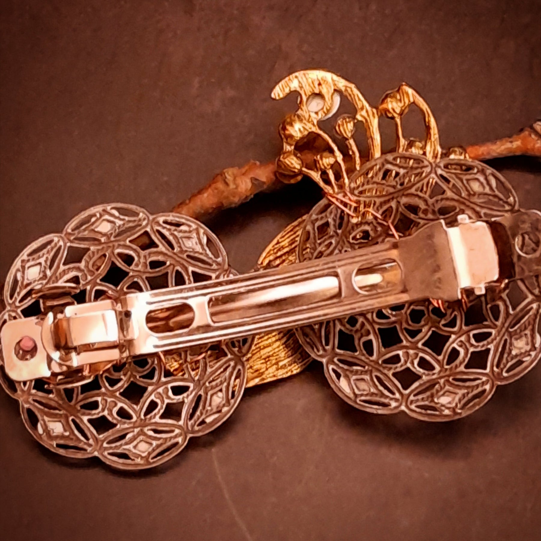 swarovski purple crystal masquerade mask hair clip magical