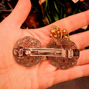 swarovski purple crystal masquerade mask hair clip hair jewelry