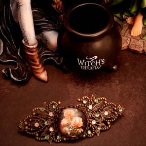 swarovski crystal victorian style hair clip floral romantic hair jewelry