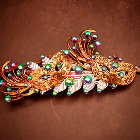 hair clip swarovski crystals masquerade mask