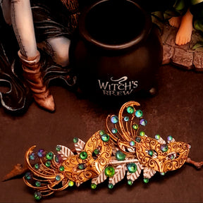 hair clip swarovski crystals masquerade mask fantasy magic