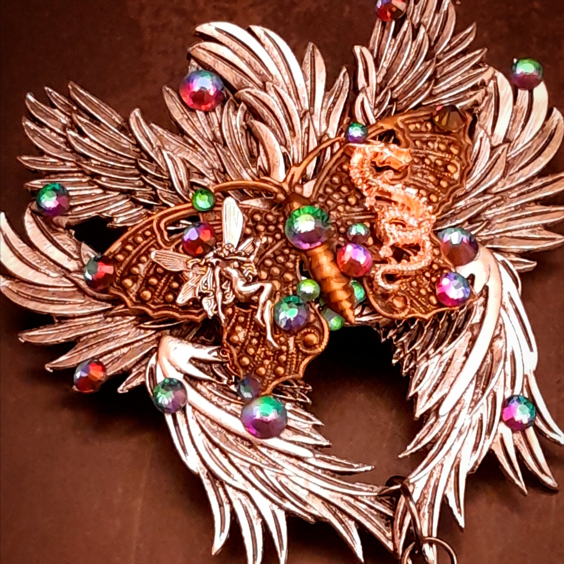 swarovski crystal statement hair clip fantasy hair jewelry