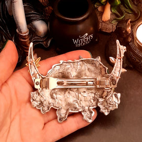 wolf hairclip swarovski crystals hair jewelry