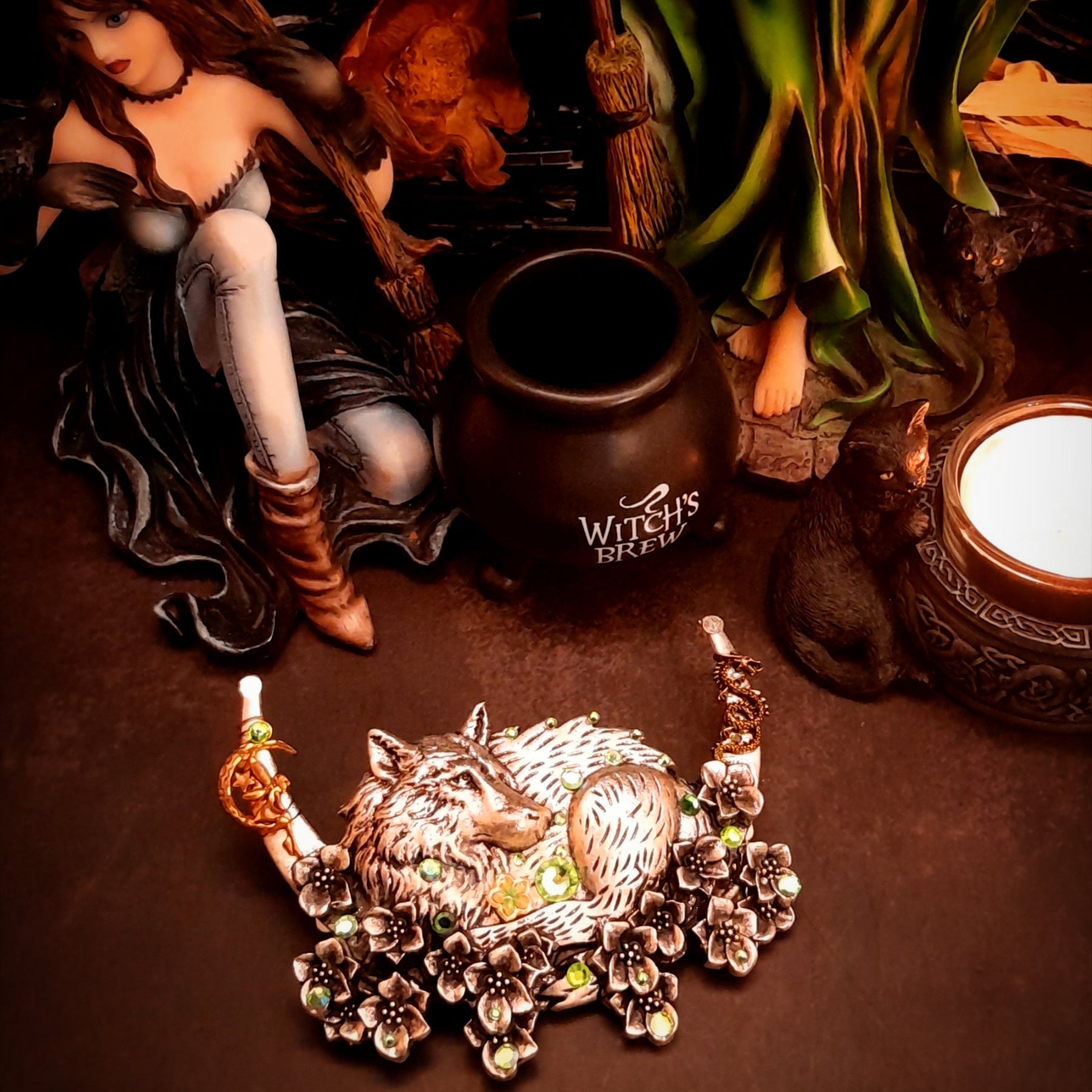 Hairclip Wolf Fairy Dragon Fantasy Clip