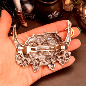 wolf hair clip swarovski crystals green large clip for thick hair