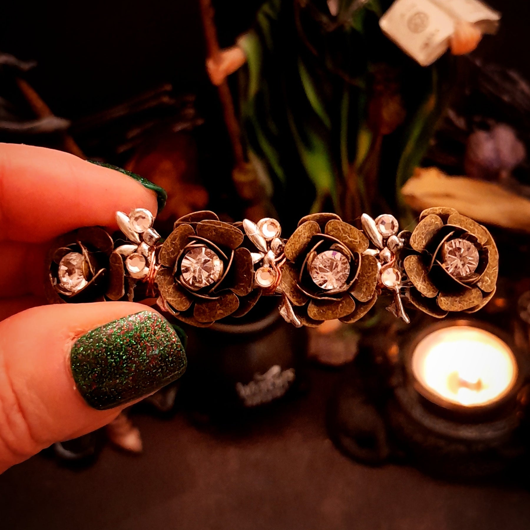 Hairclip Fairies Flowers & Crystals