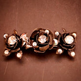 Hairclip Crystal Rose Flowers Barrette