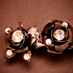 Hairclip Crystal Rose Flowers Barrette