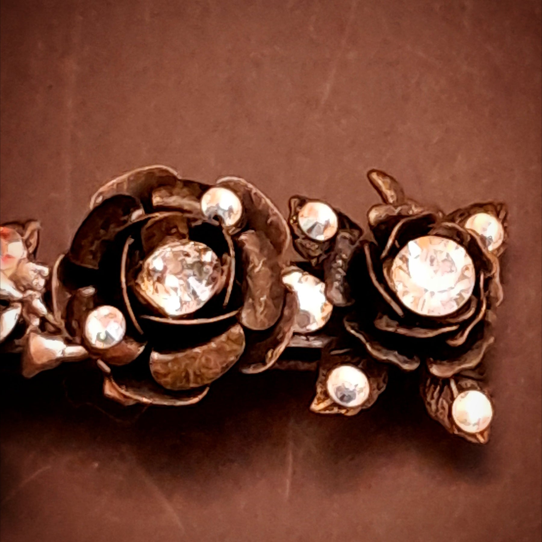 Hairclip Crystal Rose Flowers Barrette