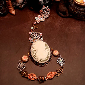 swarovski crystal slave bracelet hand chain vintage style green