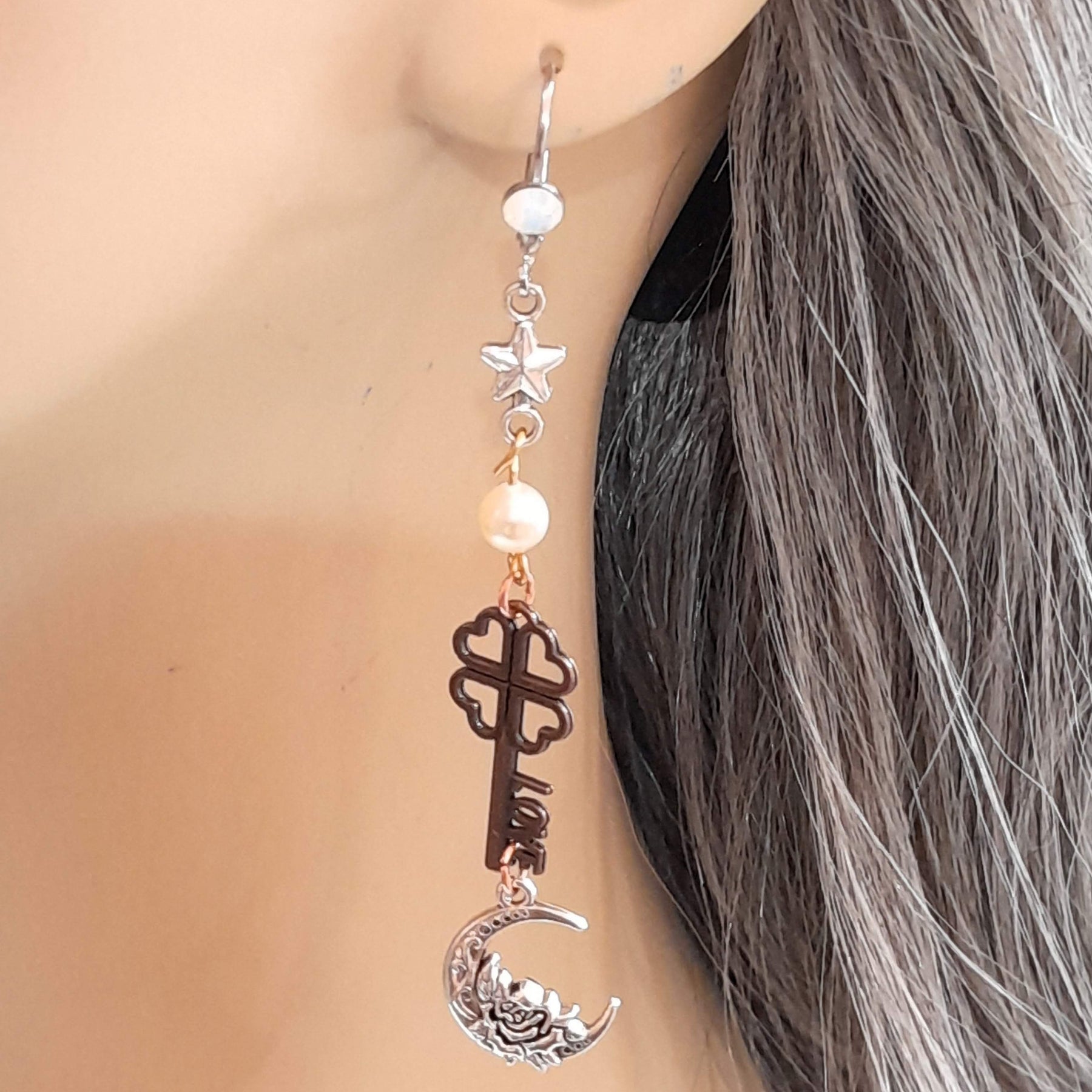 Pearl Bridal Earrings | Mismatched Wedding Jewelry