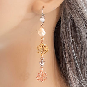 Pearl Bridal Earrings | Mismatched Wedding Jewelry