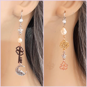 Pearl Bridal Earrings | Mismatched Wedding Jewelry