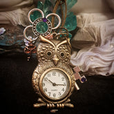 Owl Pendant Fantasy Clock Necklace