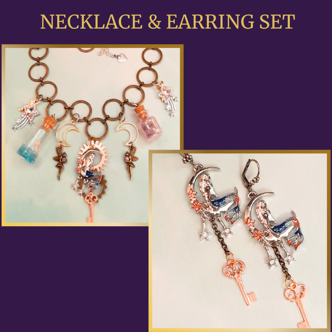 Jewelry SET - Mermaid Necklace and Earring Bundle - Save 20%