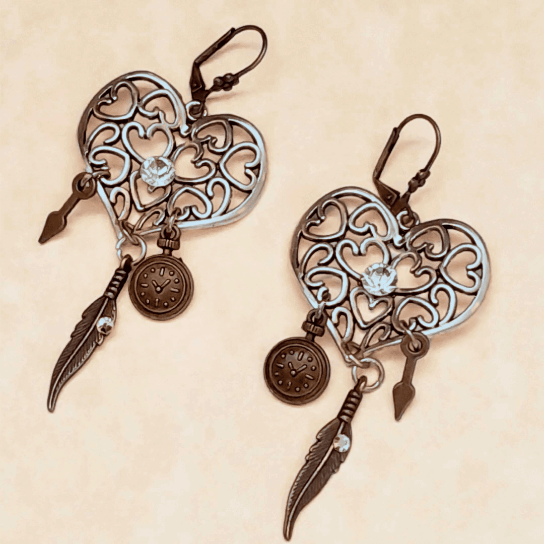 Chandelier Heart Earrings