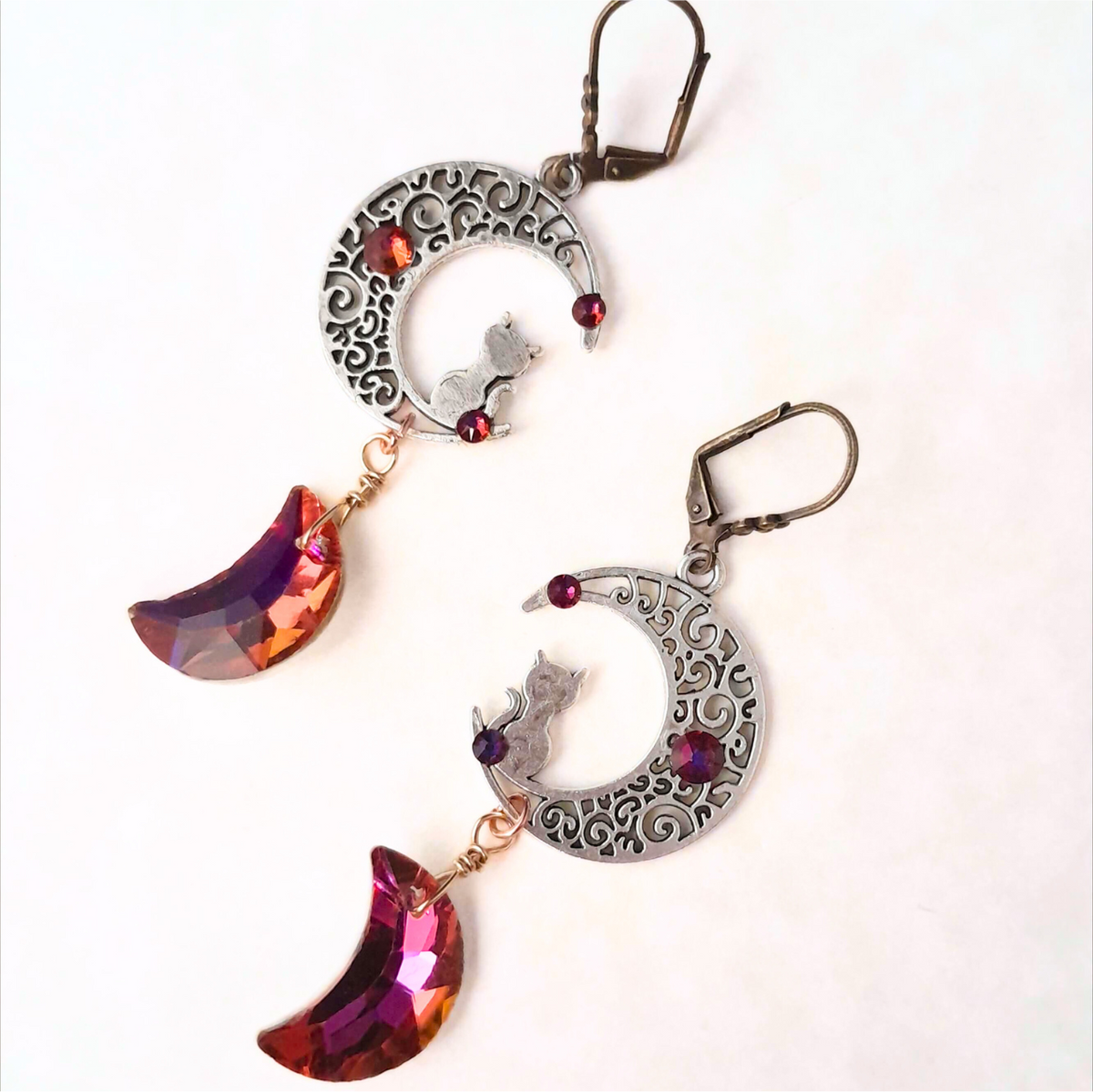 Cat Moon Earrings