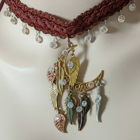 Victorian Style Choker Moon Necklace