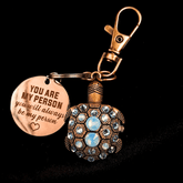 Turtle Keychain Light Blue Crystal Sparkle
