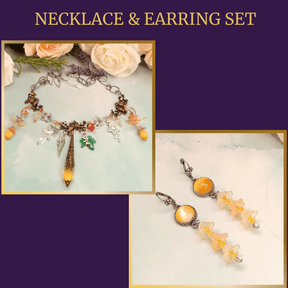 Jewelry SET - Yellow Necklace and Earring Bundle - Save 20%
