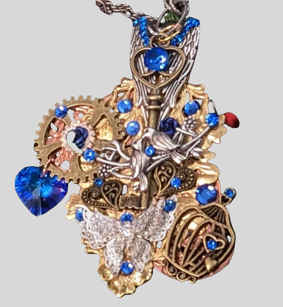 Blue Crystal Fantasy Necklace