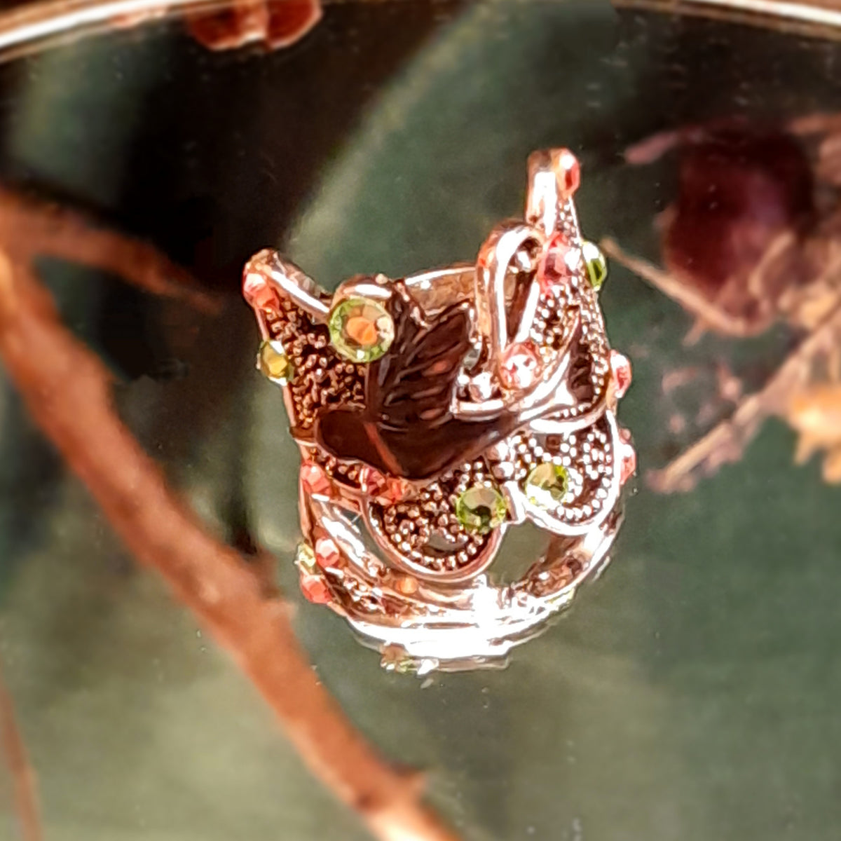 Butterfly Hummingbird Nature Ring Size 7