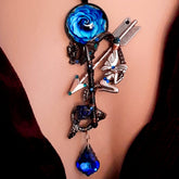 Blue Dragon Necklace Skeleton Key