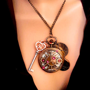 Purple Pocket Watch Steampunk Style