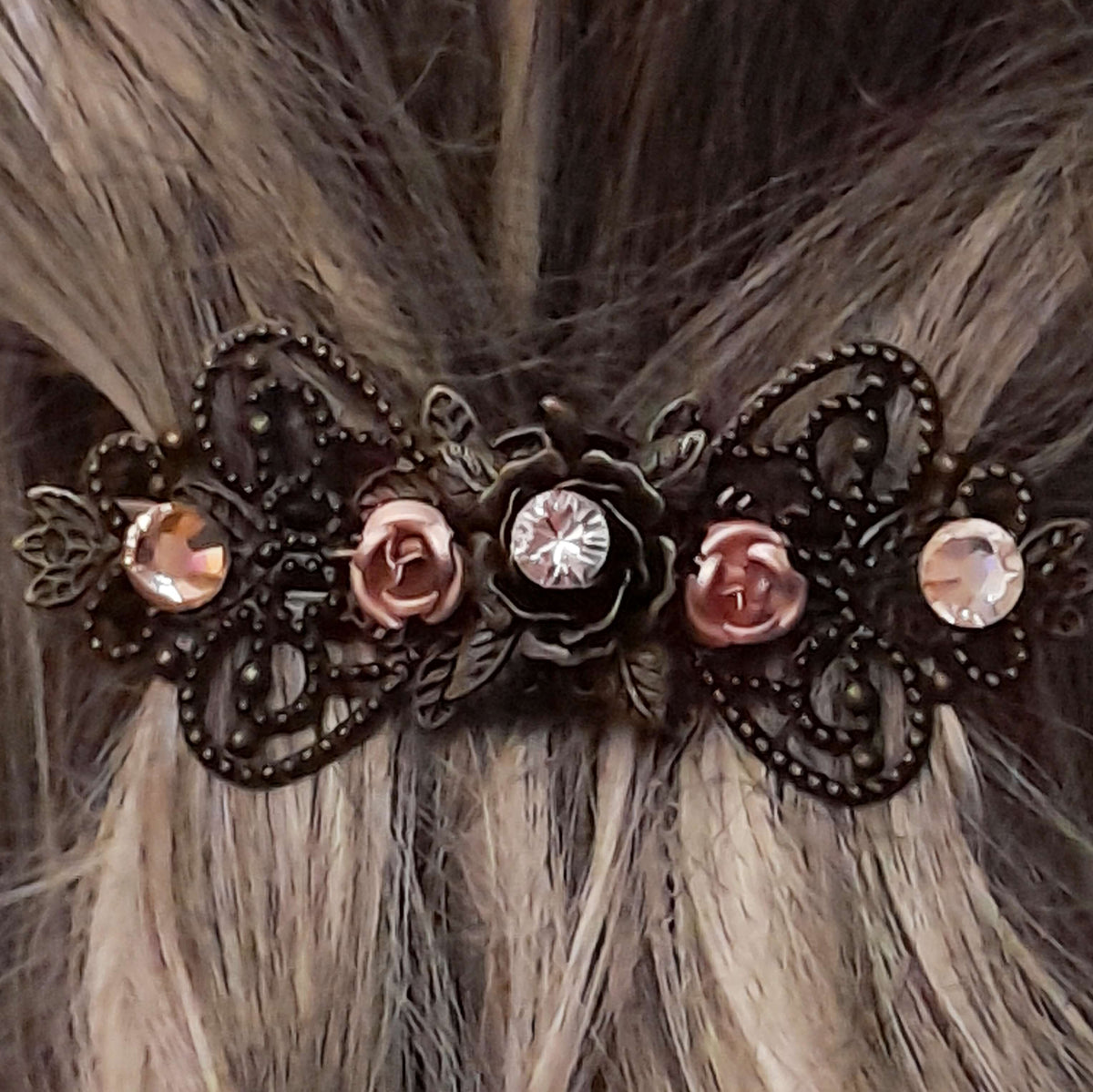 Victorian Style Flower Hairclip Barrette