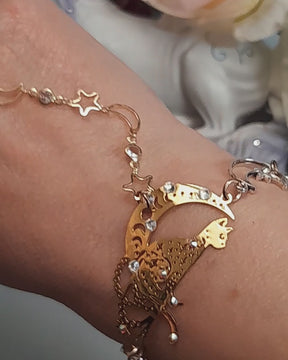 Hand Chain Magical Cat & Moon