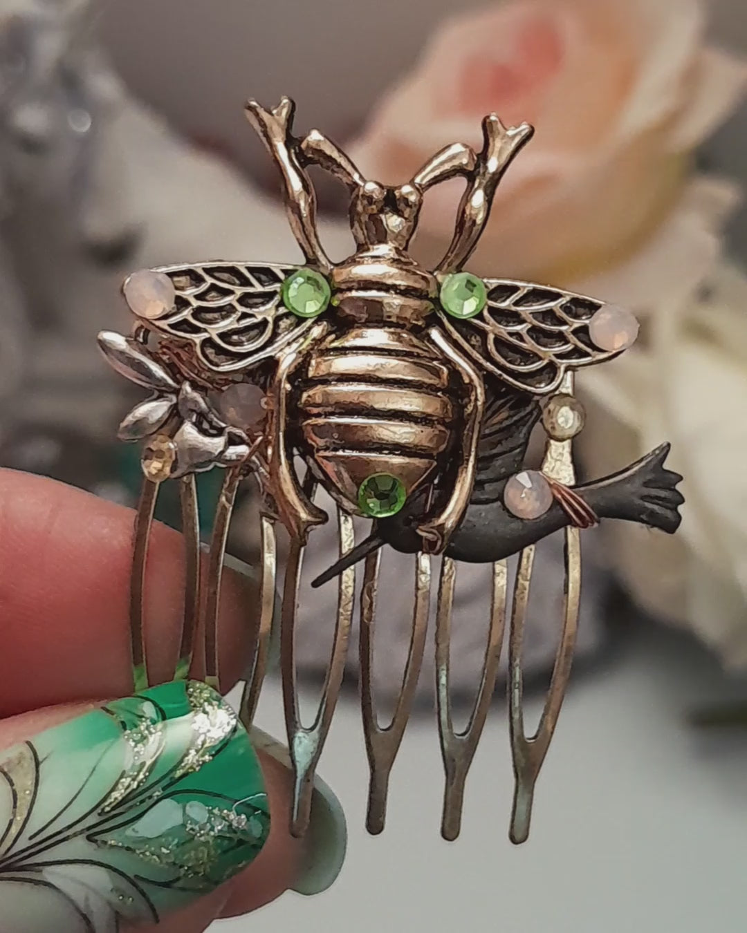 Bee Hummingbird Fairy Fantasy Hair Comb