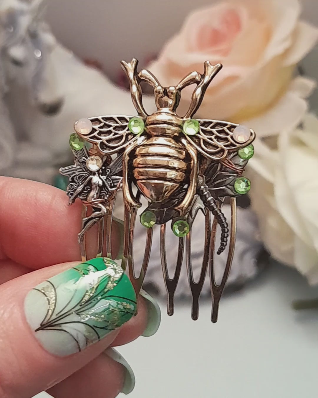 Dragonfly Bee Fairy Fantasy Hair Comb