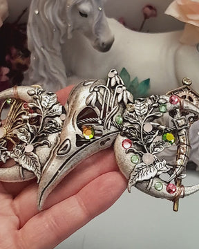 Butterfly Hairclip Crescent Moons Barrette