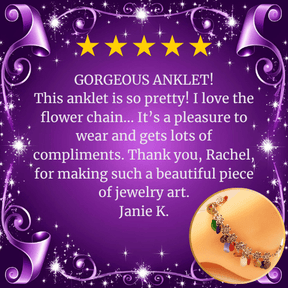Anklet Large Butterfly Turquoise Aqua Crystals