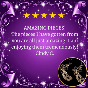 Key Heart Necklace |Purple Crystals