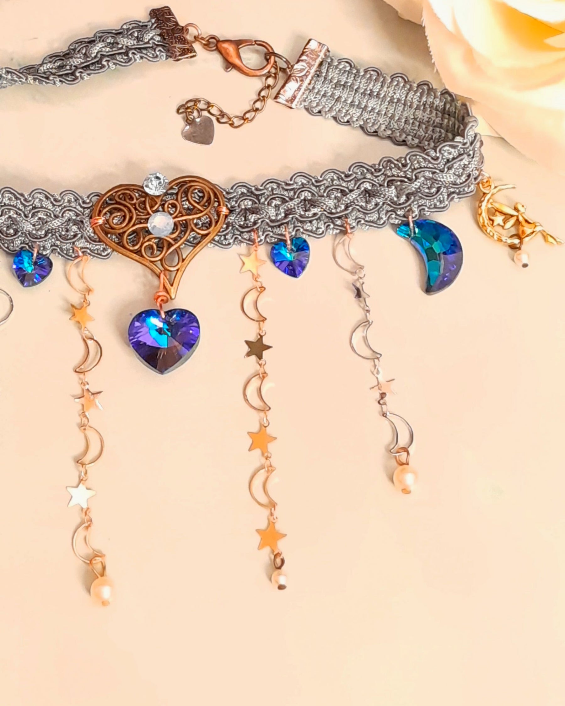 Something Blue Bridal Necklace | Celestial Wedding Jewelry
