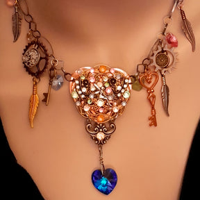Heart Necklace Fairy Steampunk Style