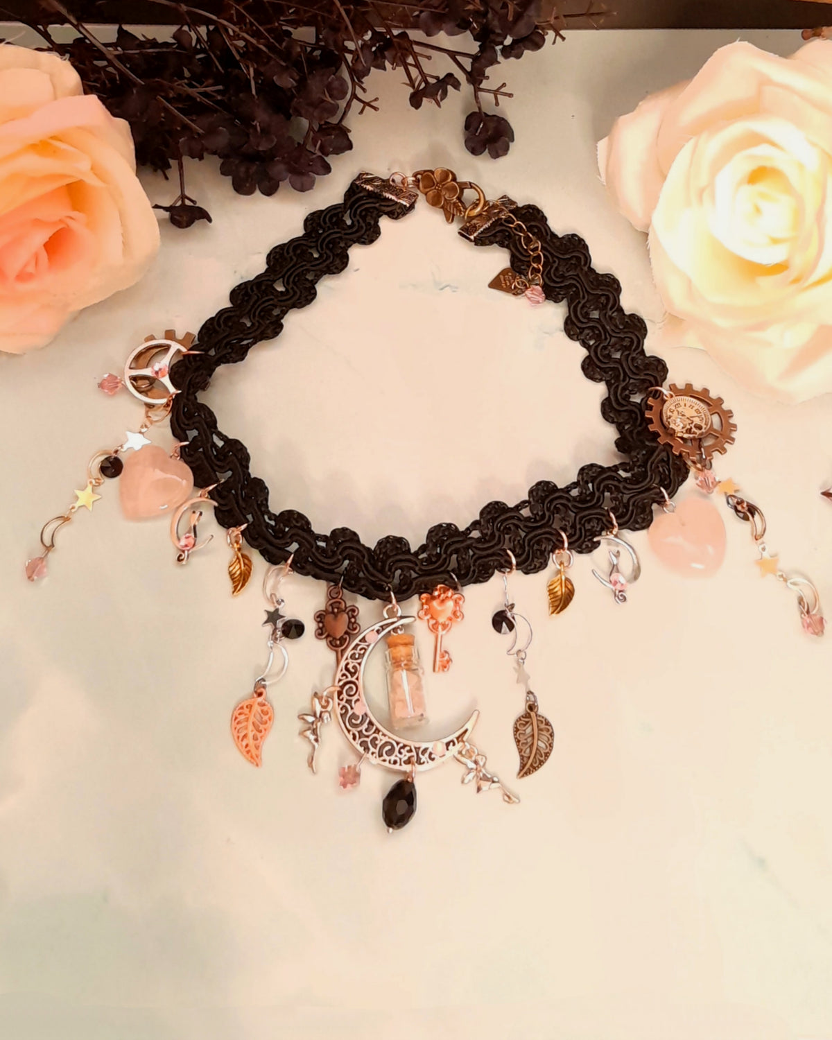 Dark Romantic Choker Necklace | Fantasy Bridal Jewelry