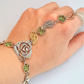 Green Flower Nature Hand Chain