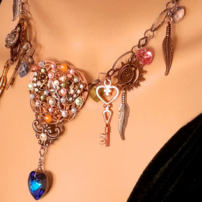 Heart Necklace Fairy Steampunk Style