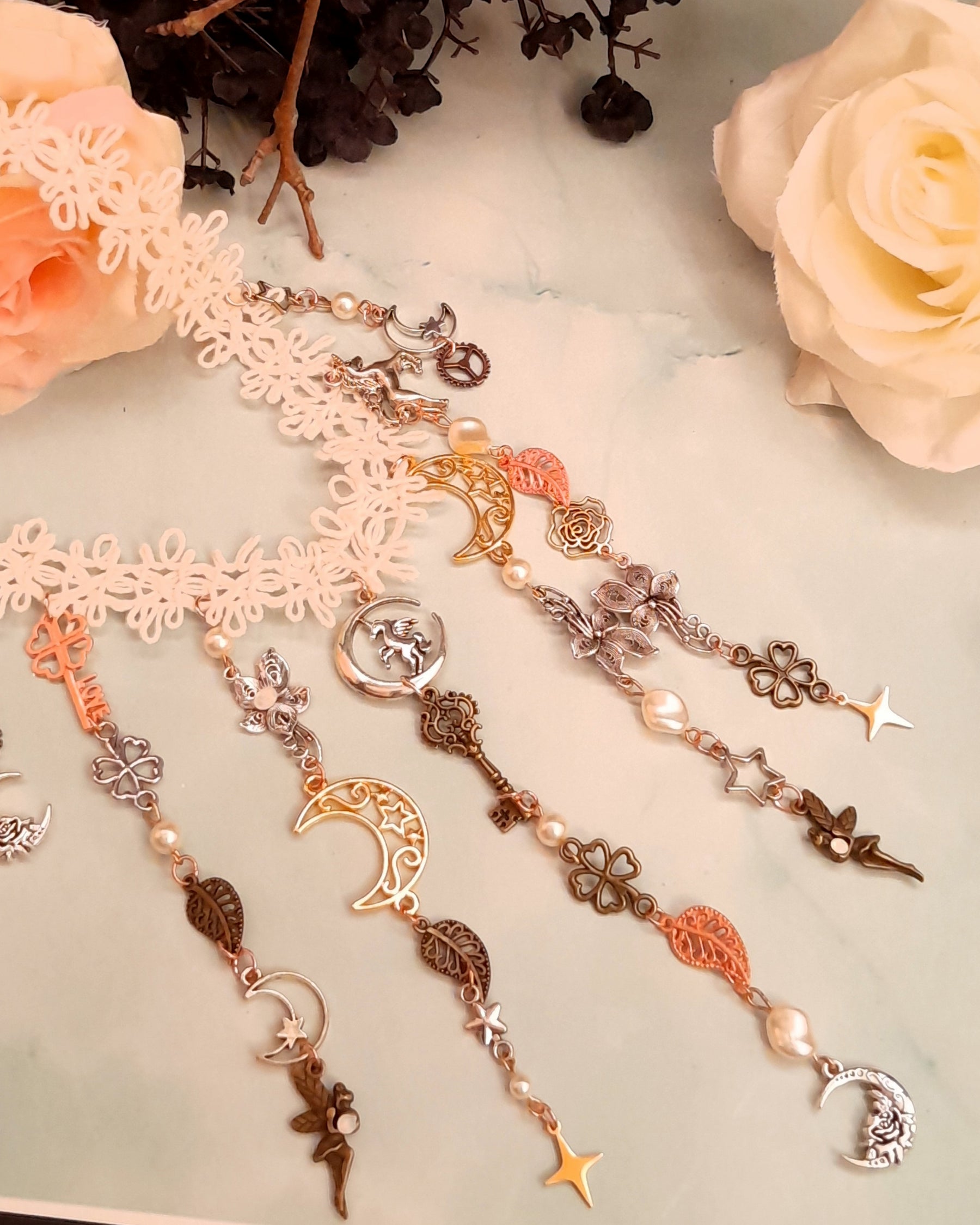 Unique Bridal Necklace | Celestial Boho Wedding Jewelry