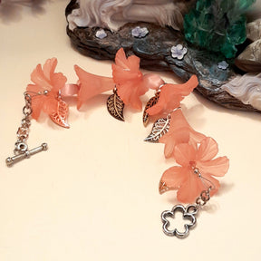 Pink Flower Fairy Bracelet