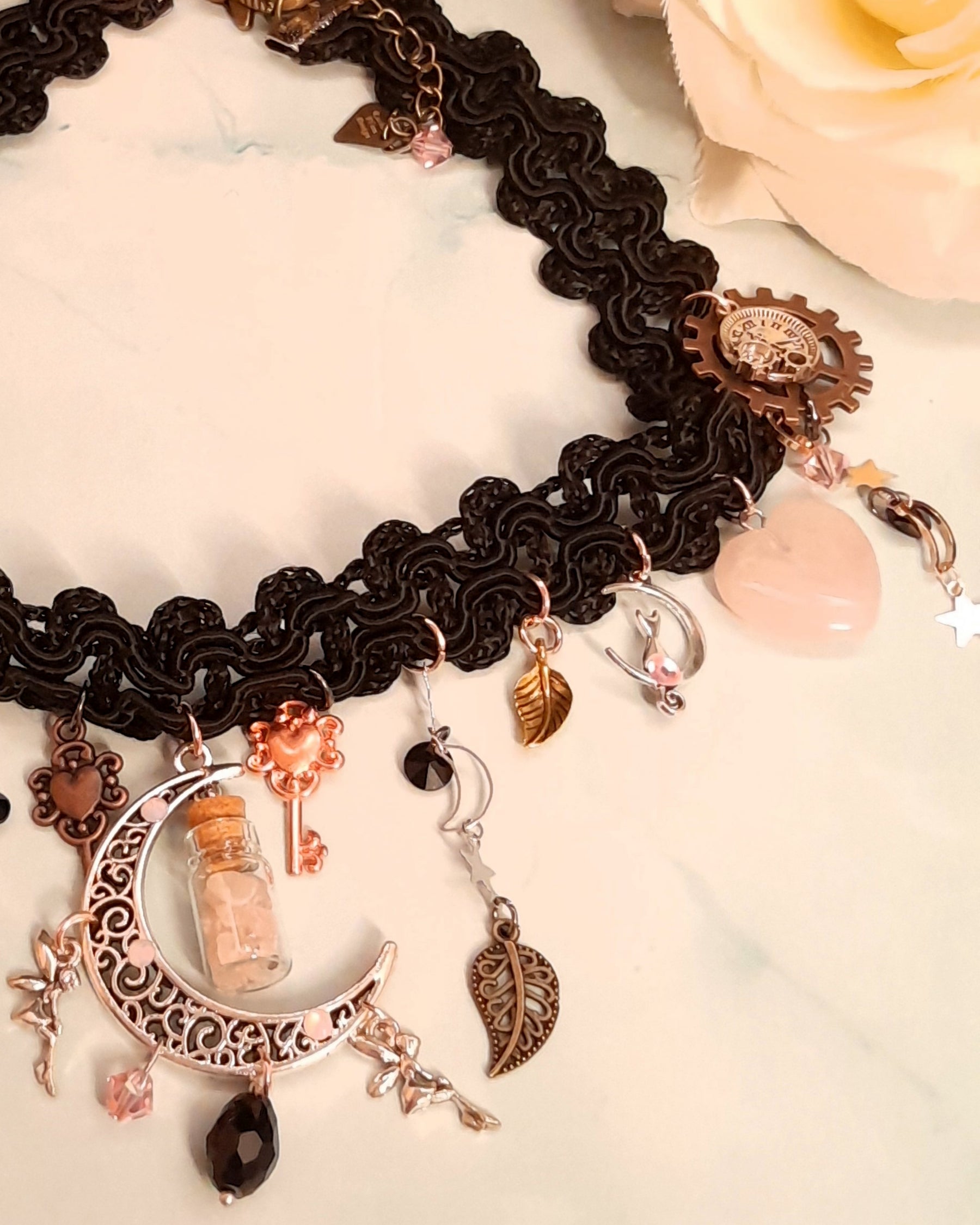 Dark Romantic Choker Necklace | Fantasy Bridal Jewelry